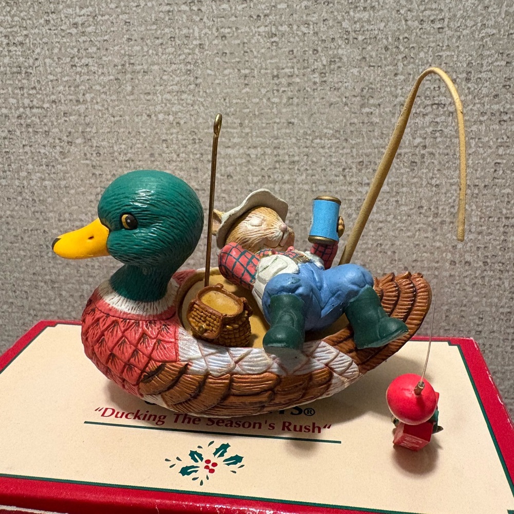 Enesco Festive Duck Ornament VINTAGE
